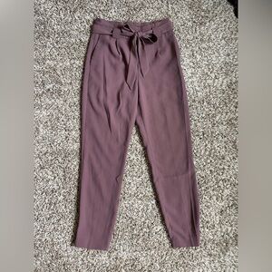 Express Pink Paper Bag Waist Trousers